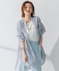 NIJYUSANKU/【WEB限定カラーあり/洗える】LIBECO バンドカラー ビッグシルエット シャツ/505291477