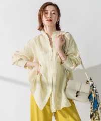 NIJYUSANKU/【WEB限定カラーあり/洗える】LIBECO バンドカラー ビッグシルエット シャツ/505291477