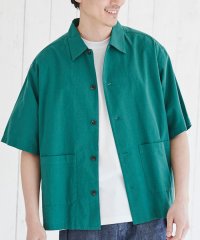 coen/リネンミックスショートスリーブシャツジャケット/505300893