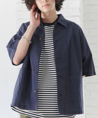 coen/リネンミックスショートスリーブシャツジャケット/505300893