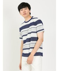 m.f.editorial/ポップコーンボーダー クルーネック 半袖 メンズ Tシャツ カットソー カジュアル インナー ビジネス ギフト プレゼント/505301123