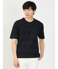 m.f.editorial/リンクスジャガードボーダー Vネック 半袖 メンズ Tシャツ カットソー カジュアル インナー ビジネス ギフト プレゼント/505301124