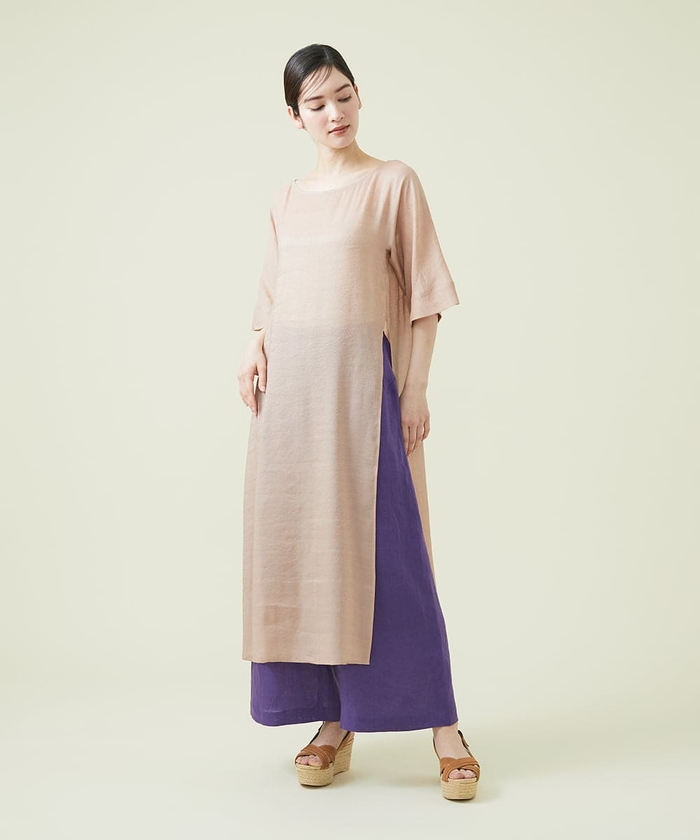 セール 50%OFF】シルクリネンスリットロングブラウス(505304138) | シビラ(Sybilla) - d fashion