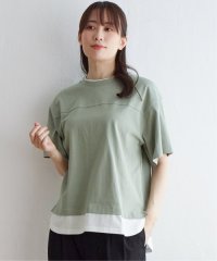 ikka/コットンUSA裾レイヤードTシャツ/505123830