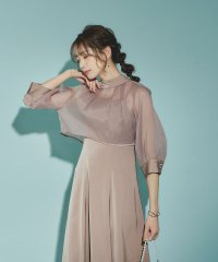 niana/niana ニアナ 結婚式 ワンピース パーティードレス チュール ボレロ キャミワンピ 2点セット 羽織 ショート丈 リボン サテンワンピ ロング丈 ロングド/505303448