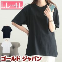 GOLD JAPAN/大きいサイズ レディース ビッグサイズ コットン半袖Tシャツ/505304978