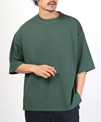 LUXSTYLE/梨地サイドスリット半袖ビッグTシャツ/Tシャツ メンズ 半袖 5分袖 ビッグシルエット 梨地 無地 春夏/505305428