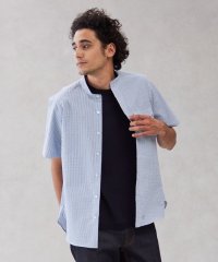 J.PRESS MENS/【クールマックス】サッカーマルチストライプ バンドカラーシャツ/505306834