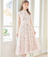 tocco closet/２ＷＡＹボウタイリボン付きウエストりぼんフラワープリントシアーワンピース/505293172