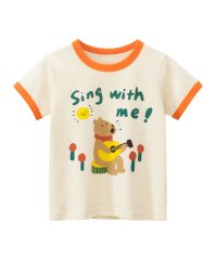 CLARAH　kids/キッズ Tシャツ 4カラー 半袖 女の子 ピンク オレンジ グリーン ホワイト /505307287