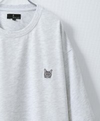 ZIP FIVE/動物ワンポイント刺繍半袖Tシャツ/ネコ/イヌ/クマ/504779186