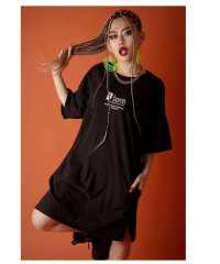bombshell/ボムシェル bombshell 半袖Tシャツ 半袖 プリント オーバーサイズ Tシャツ くすみカラー トップス クルーネック ポケット ビッグ サイドスリット /504880879