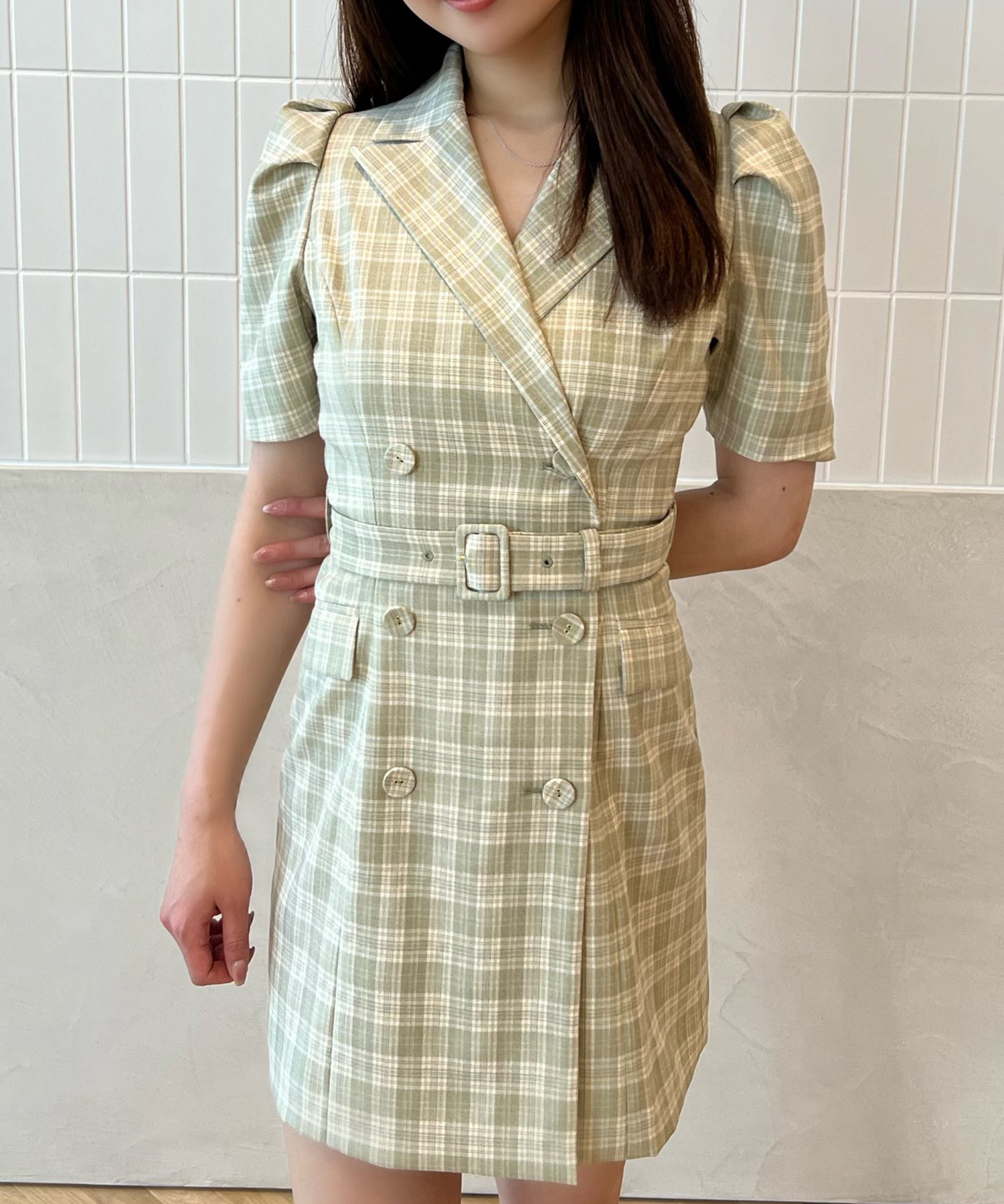 GRACE JACKET CHECK MINI DRESS(505309791) | エイミーイストワール