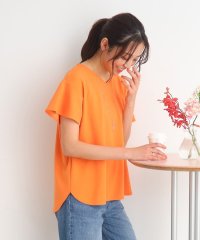 SHOO・LA・RUE　DRESKIP/【2点セット】浅Vネックですっきり フレアスリーブTシャツ+ネックレス/505311763