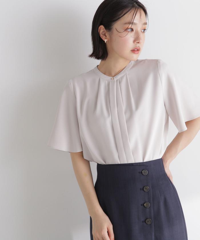 NATURAL BEAUTY BASIC ブラウス シャツ フロントタックフレア