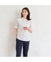 TOKYO SHIRTS/【デザイン】 COFREX 配色衿ギャザー 五分袖 レディースシャツ/505315882