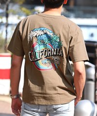 LUXSTYLE/CaliforniaバックイラストプリントTシャツ/ Tシャツ メンズ 半袖 プリントTシャツ ロゴ イラスト サーフ/505317387