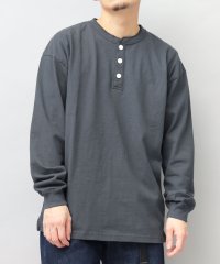 Goodwear/グッドウェア GOODWEAR USAコットン ヘンリーネック ロングスリーブTシャツ ロンT 長袖 レギュラーシルエット/504374475