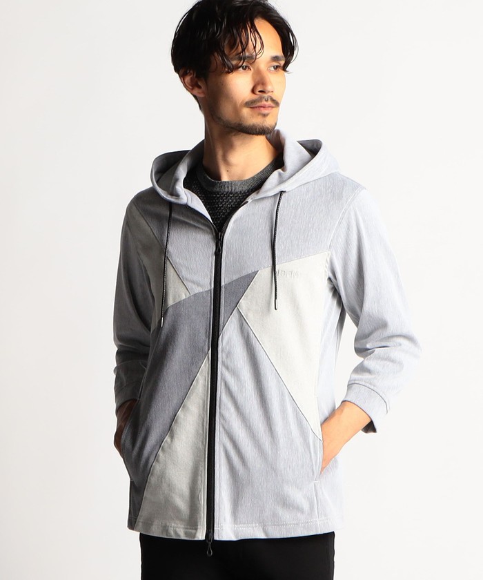 セール 70%OFF】アラカルト7分袖ジップアップパーカー