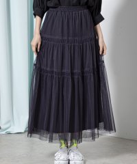 Millon Carats/【STYLE4】シャーリングWチュールスカート/505317362
