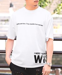 LUXSTYLE/ポンチ光沢ロゴプリント半袖ビッグTシャツ/Tシャツ メンズ レディース 半袖 半袖Tシャツ ビッグシルエット/505319015