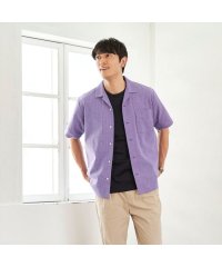 Pitta Re:)/ピッタリ Pitta Re:) サッカー オープンカラー カジュアルシャツ 半袖 メンズ/505320027