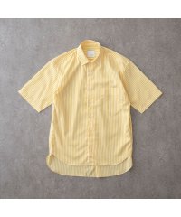 BRICK＆SONS/リラックスバックプリーツシャツ半袖＜イエローストライプ＞/505320050