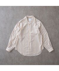 BRICK＆SONS/リラックスラグランスリーブシャツ＜ベージュストライプ＞/505320059