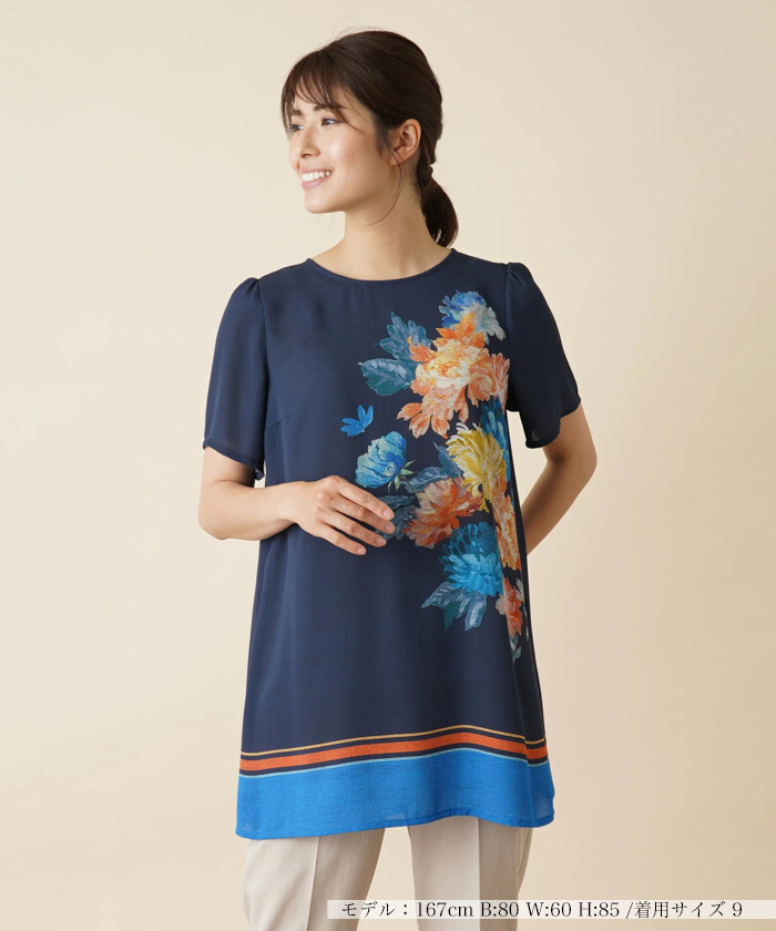 レリアン Leilian 花柄 チュニック レディース トップス 13＋ レリアン Leilian 花柄 チュニック レディース トップス 13＋