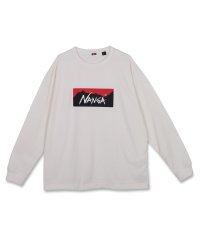 NANGA/NANGA ナンガ Tシャツ 長袖 ロンT エコ ハイブリッド ボックスロゴ メンズ ECO HYBRID BOX LOGO LS TEE ホワイト グレー 白/505296312