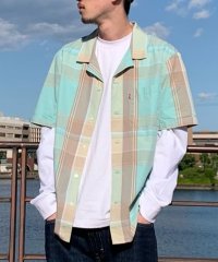 LEVI’S OUTLET/リーバイス/Levi's 半袖シャツ ブルー THE SUNSET CAMP SHIRT MARTIN PLAID PASTE/505309283