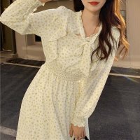 miniministore/ミニミニストア miniministore 小花柄ボウタイワンピース ハイウエスト/505316963