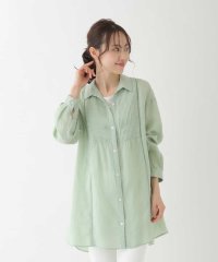 HIROKO BIS/【洗える】ピンタックリネンチュニックシャツ/505321208