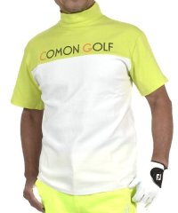COMONGOLF/【COMONGOLF】スムース素材ロゴ入りモックネックゴルフシャツ(CG－HT3015)/505321428
