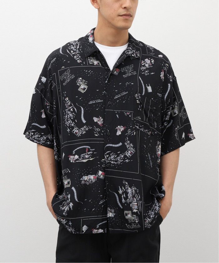 トップス Porter Classic FILM NOIR ALOHA SHIRT Porter Classic ポータークラシック 通販 正規店 フェートン
