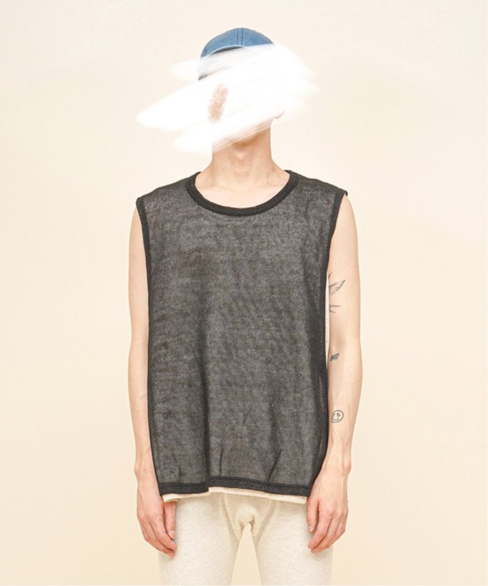 refomed / リフォメッド】 COTTON LAYERED MESH BIBS(505322243 refomed / リフォメッド】 COTTON LAYERED MESH BIBS(505322243