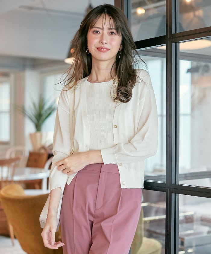 セール 50%OFF】【美人百花6月号掲載】2SET シアーカーディガン