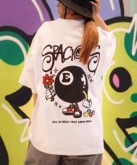 1111clothing/オーバーサイズ Tシャツ メンズ ビッグTシャツ レディース クルーネック 半袖Tシャツ ビッグ 綿100% イラスト ワンポイント バックプリント 8ボール/505322595