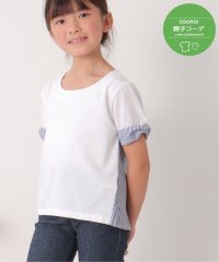 ikka kids/【親子おそろい】ストライプ切り替えTシャツ（120〜160cm）/505277112