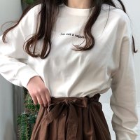 maison de LATIR/シンプルで着回し抜群！合わせやすいレター文字ロンT　長袖カットソー レディース ロンt Tシャツ トップス 長袖 ロゴT  シンプル ベーシック ゆったり 可愛/505314559