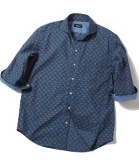 Men's Bigi/コットン幾何学フラワージャカード七分袖シャツ/505323729
