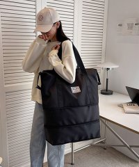 shopnikoniko/2段式 旅行用 ボストンバッグ 【即納】 鞄 バッグ トートバッグ トラベルバッグ キャリーオンバッグ ロゴ 英字 収納バッグ 大容量 撥水 防水 旅行 出張 /505323876