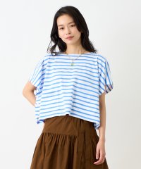 CARA　O　CRUZ/キャラ・オ・クルス CARA O CRUZ 洗える ボクシーのボーダーTシャツ/505322529