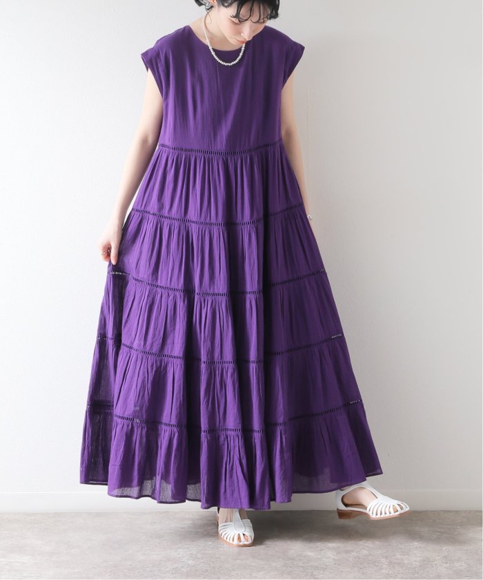 SLOBE IENA 【normment/ノーメント】ワンピース　黒 セール】【normment/ノーメント】 stripe cotton n/s ワンピース