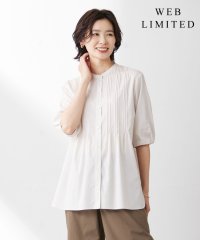 J.PRESS LADIES/【WEB限定・洗える】ラミーポプリン ピンタック ブラウス/505330203