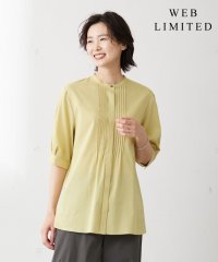 J.PRESS LADIES（LARGE SIZE）/【WEB限定カラーあり・洗える】ラミーポプリン バンドカラー ブラウス/505330211