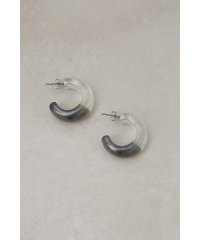 AZUL by moussy/BICOLOR CLEAR HOOP EARRINGS/505330376