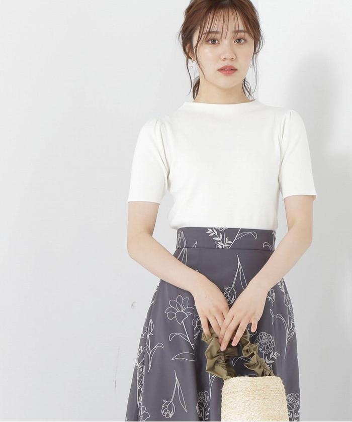 セール 30%OFF】ハーフスリーブバックボタンニット(505330455