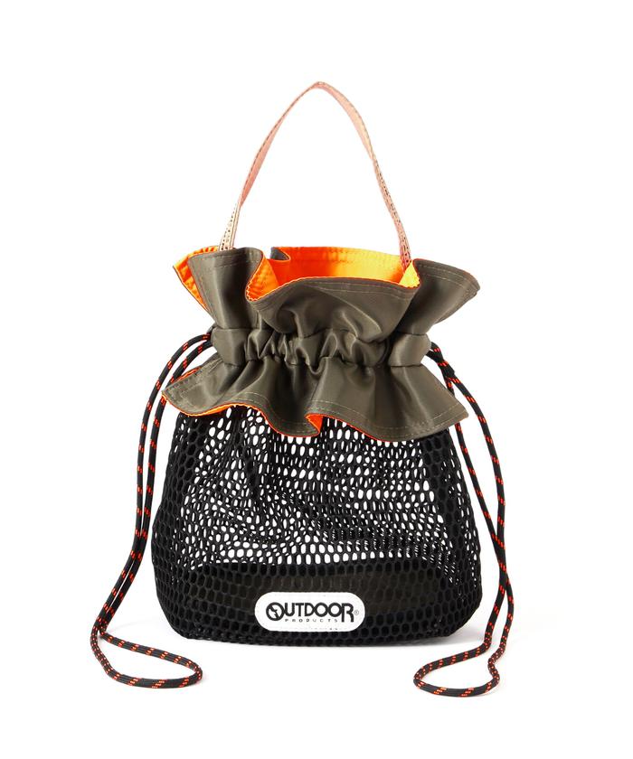 Risley(リズレー) ×OUTDOOR PRODUCTS/バイカラーフリルバッグ Risley(リズレー) ×OUTDOOR PRODUCTS/バイカラーフリルバッグ