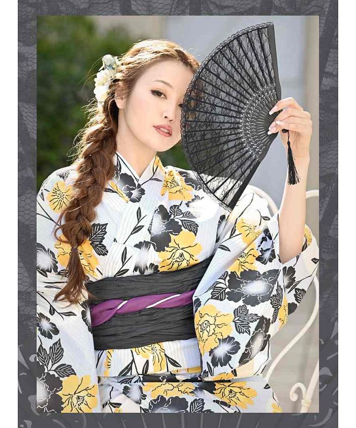 浴衣 扇子 浴衣 レース 可愛い コンパクト タッセル 透け感 夏